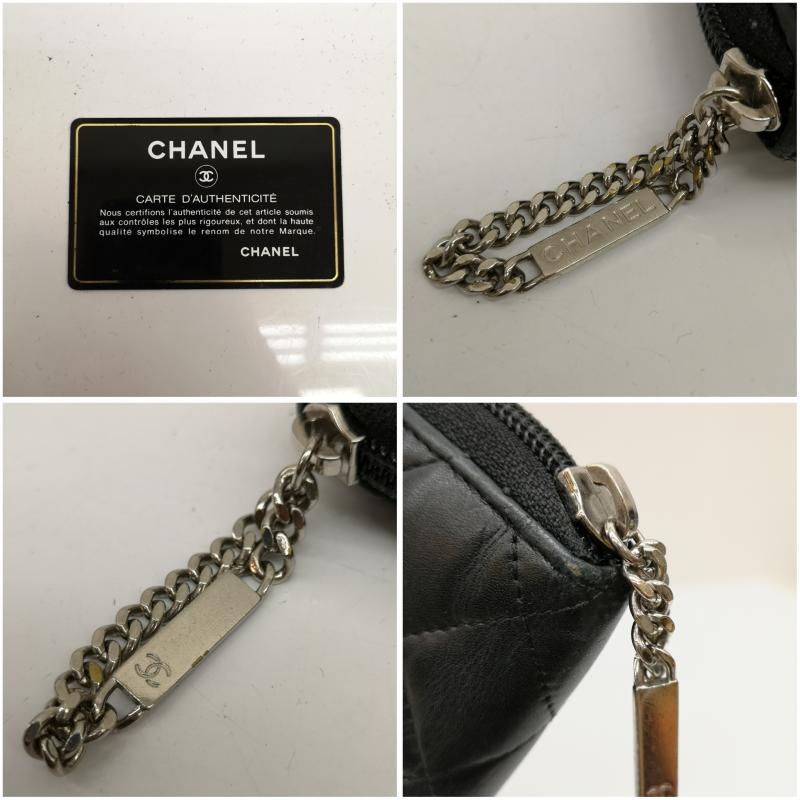 シャネル CHANEL 財布 長財布 ココマーク カンボンライン 二つ折り 長財布 レザー ウォレット - 黒 / ブラック / black X 桃 / ピンク / pink レディース USED 古着 中古 50136686
