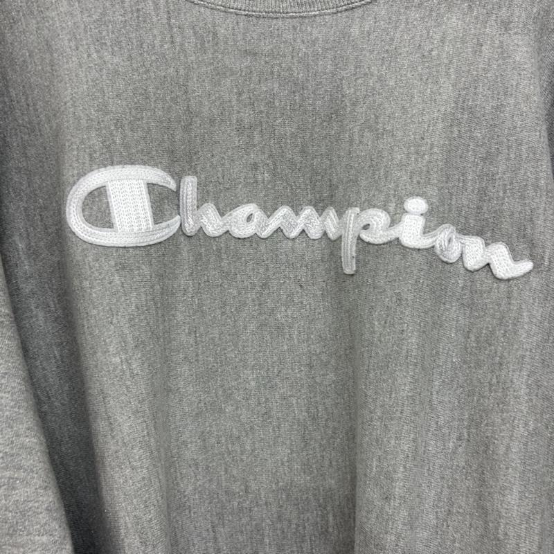 チャンピオン Campion トレーナー 長袖 campion 単色タグ 復刻 リバースウィーブ クルーネック スウェット XL ロゴ、文字 灰 / グレー / gray メンズ USED 古着 中古 50136733