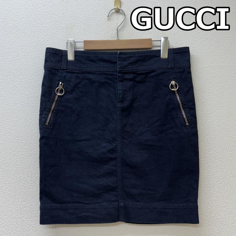 グッチ GUCCI スカート ミニスカート 235973 XZ355 イタリア製 ストレッチ デニム ミニ スカート インディゴ 42 インディゴ / インディゴ / Indigo レディース USED 古着 中古 50136756