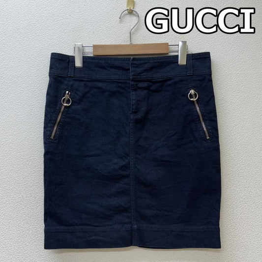 グッチ GUCCI スカート ミニスカート 235973 XZ355 イタリア製 ストレッチ デニム ミニ スカート インディゴ 42 インディゴ / インディゴ / Indigo レディース USED 古着 中古 50136756