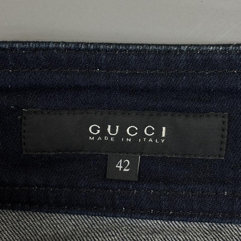 グッチ GUCCI スカート ミニスカート 235973 XZ355 イタリア製 ストレッチ デニム ミニ スカート インディゴ 42 インディゴ / インディゴ / Indigo レディース USED 古着 中古 50136756