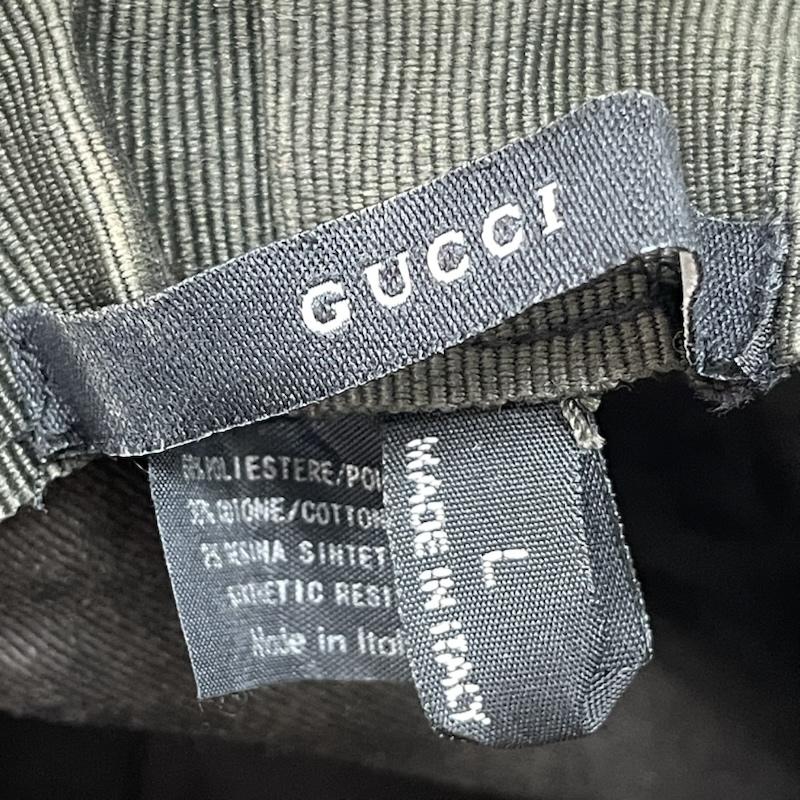 グッチ GUCCI 帽子 ハット GG キャンバス シェリーライン バケット ハット ロゴ金具 男女兼用 Lサイズ 総柄 - 茶 / ブラウン / brown レディース USED 古着 中古 50136764