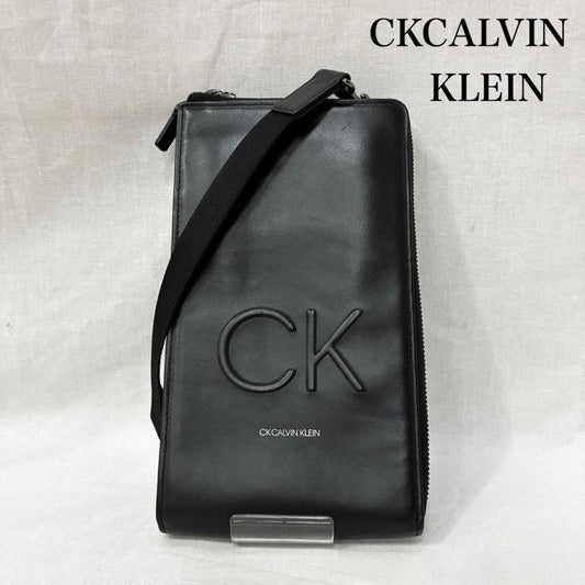 シーケーカルバンクライン CK CalvinKlein ショルダーバッグ ショルダーバッグ CK CALVIN KLEIN カルバンクライン ロゴ ショルダーバッグ スマホショルダー ユニセックス ブラック ミニバッグ 無地 X ロゴ、文字 黒 / ブラック / black メンズ USED 古着 中古 50136787