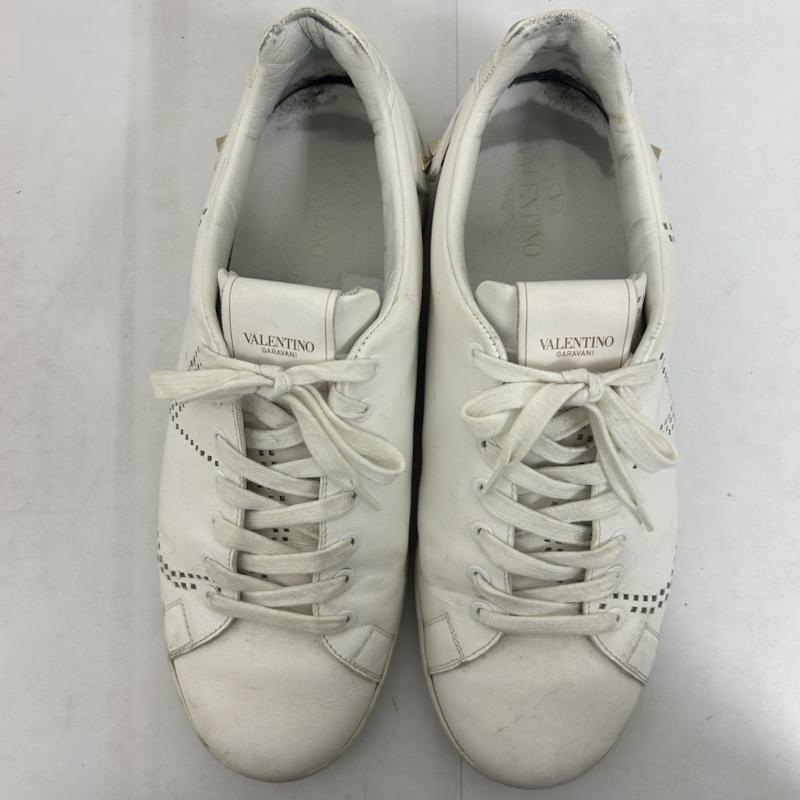 ヴァレンティノ VALENTINO スニーカー スニーカー VALENTINO GARAVANI 穴あきロゴ ローカット スニーカー レザー TUC04Y2 28.0cm ロゴ、文字 白 / ホワイト / white メンズ USED 古着 中古 50136838