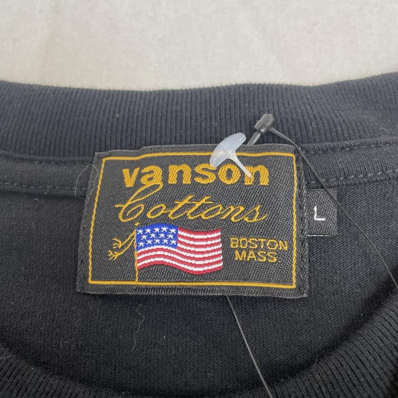 ヴァンソン VANSON Tシャツ 半袖 別注 半袖 Tシャツ スカル ファイヤー 総刺繍 クルーネック バイカー クロスボーン 北海道限定カラー L ロゴ、文字 X スカル X  X 刺繍 黒 / ブラック / black メンズ USED 古着 中古 50136847