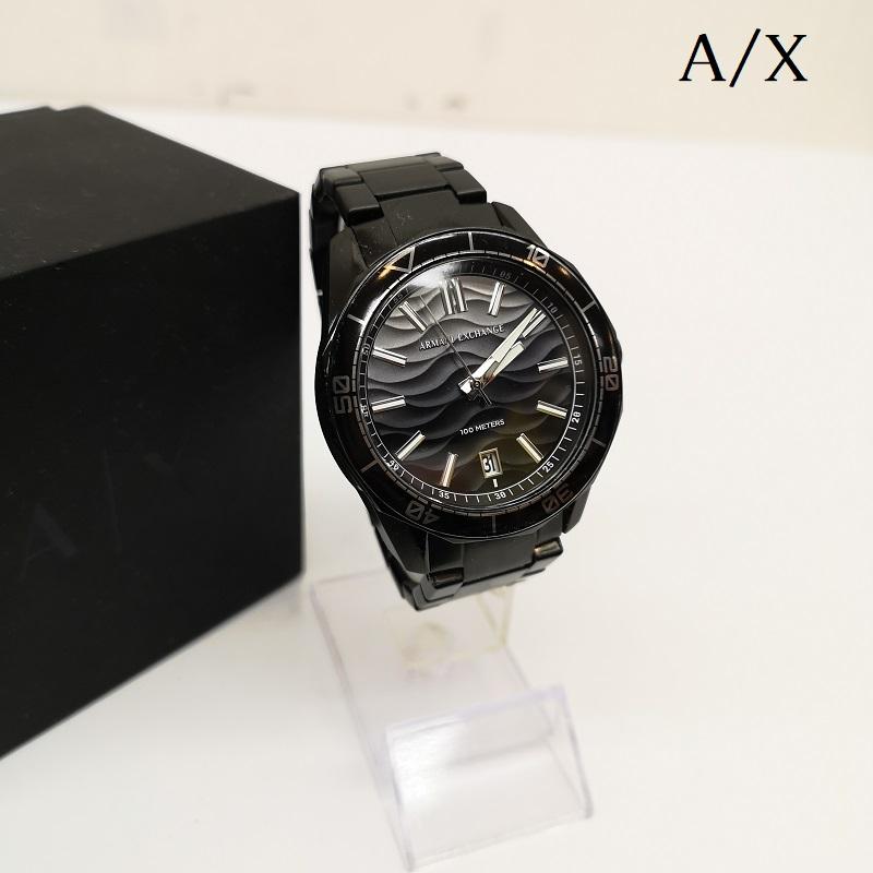 アルマーニエクスチェンジ A/X ARMANIEXCHANGE 腕時計 アナログ（クォーツ式） ステンレス スチール ベルト ウォッチ SPENCER AX1952 腕時計 黒 / ブラック / black メンズ USED 古着 中古 50136856