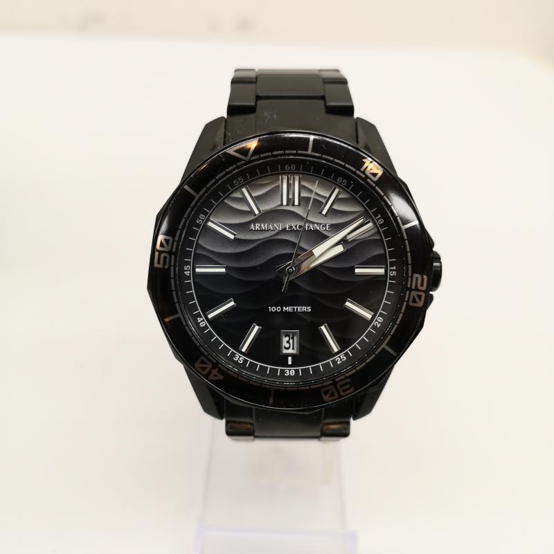 アルマーニエクスチェンジ A/X ARMANIEXCHANGE 腕時計 アナログ（クォーツ式） ステンレス スチール ベルト ウォッチ SPENCER AX1952 腕時計 黒 / ブラック / black メンズ USED 古着 中古 50136856