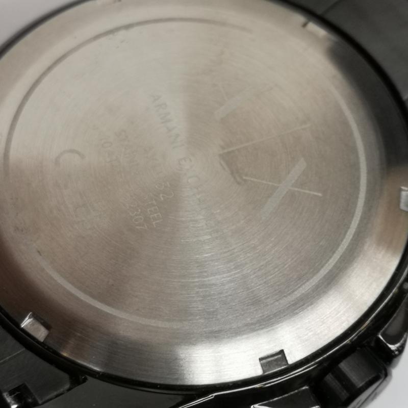 アルマーニエクスチェンジ A/X ARMANIEXCHANGE 腕時計 アナログ（クォーツ式） ステンレス スチール ベルト ウォッチ SPENCER AX1952 腕時計 黒 / ブラック / black メンズ USED 古着 中古 50136856