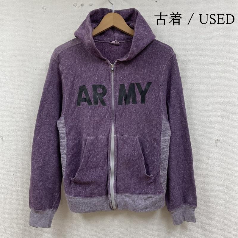 古着 USED パーカー 長袖 US ARMY ミリタリー ジップ 長袖 パーカー スウェット フーディー TALON 8415-01-234-4421 S ロゴ、文字 X プリント 紫 / パープル / purple メンズ USED 古着 中古 50136895