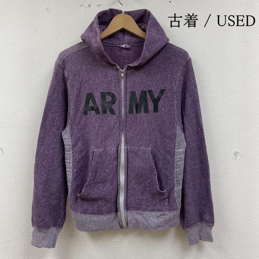 古着 USED パーカー 長袖 US ARMY ミリタリー ジップ 長袖 パーカー スウェット フーディー TALON 8415-01-234-4421 S ロゴ、文字 X プリント 紫 / パープル / purple メンズ USED 古着 中古 50136895