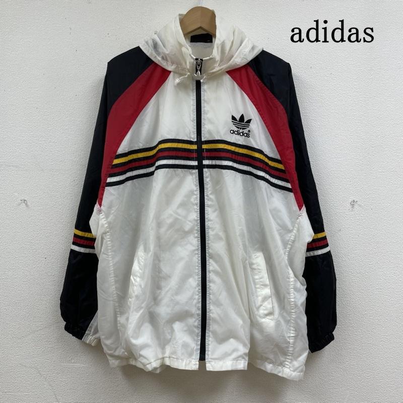 アディダス adidas ジャケット、上着 ジャンパー、ブルゾン 90s ナイロン ジャケット ウインドブレーカー フルジップアップ ロゴ 刺繍 ドイツ代表 XL ロゴ、文字 X 刺繍 白 / ホワイト / white X 黒 / ブラック / black X 赤 / レッド / red X 黄 / イエロー / yellow メンズ USED 古着 中古 50136913