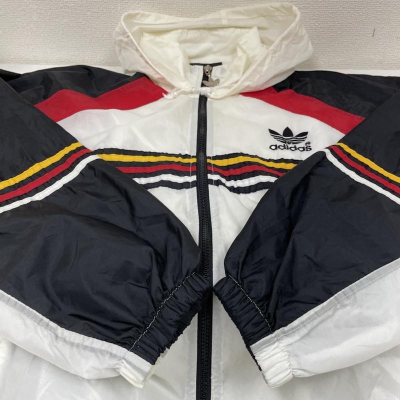 アディダス adidas ジャケット、上着 ジャンパー、ブルゾン 90s ナイロン ジャケット ウインドブレーカー フルジップアップ ロゴ 刺繍 ドイツ代表 XL ロゴ、文字 X 刺繍 白 / ホワイト / white X 黒 / ブラック / black X 赤 / レッド / red X 黄 / イエロー / yellow メンズ USED 古着 中古 50136913