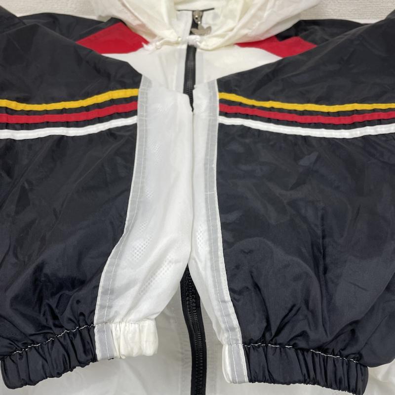 アディダス adidas ジャケット、上着 ジャンパー、ブルゾン 90s ナイロン ジャケット ウインドブレーカー フルジップアップ ロゴ 刺繍 ドイツ代表 XL ロゴ、文字 X 刺繍 白 / ホワイト / white X 黒 / ブラック / black X 赤 / レッド / red X 黄 / イエロー / yellow メンズ USED 古着 中古 50136913