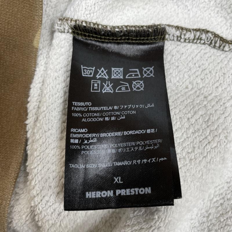 ヘロンプレストン HERON PRESTON トレーナー 長袖 長袖 スウェット クルーネック トレーナー ロゴ プリント 刺繍 カモフラ 迷彩 プルオーバー XL ロゴ、文字 X プリント X 刺繍 X カモフラージュ柄・迷彩 カーキ / カーキ / khaki メンズ USED 古着 中古 50136916