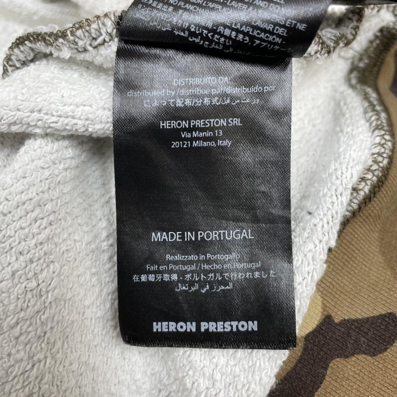 ヘロンプレストン HERON PRESTON トレーナー 長袖 長袖 スウェット クルーネック トレーナー ロゴ プリント 刺繍 カモフラ 迷彩 プルオーバー XL ロゴ、文字 X プリント X 刺繍 X カモフラージュ柄・迷彩 カーキ / カーキ / khaki メンズ USED 古着 中古 50136916