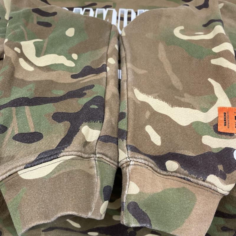 ヘロンプレストン HERON PRESTON トレーナー 長袖 長袖 スウェット クルーネック トレーナー ロゴ プリント 刺繍 カモフラ 迷彩 プルオーバー XL ロゴ、文字 X プリント X 刺繍 X カモフラージュ柄・迷彩 カーキ / カーキ / khaki メンズ USED 古着 中古 50136916
