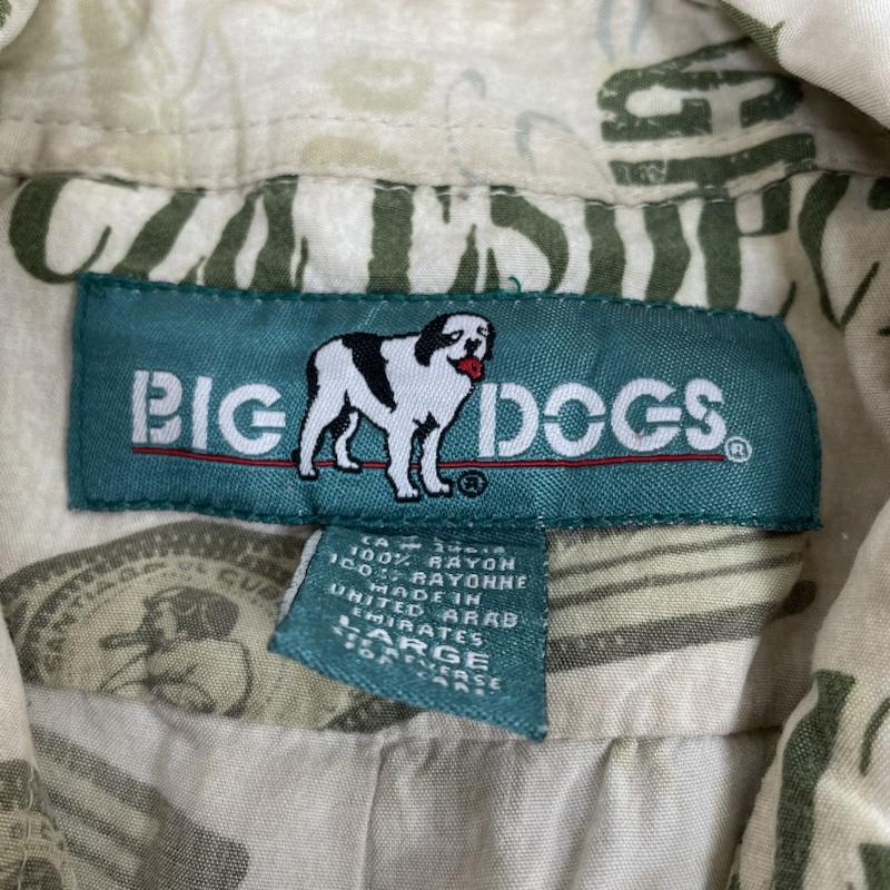 古着 USED シャツ、ブラウス 半袖 BIGDOGS ビッグドッグス 半袖 シャツ ブラウス Shirt 総柄 アロハ ロゴ プリント 胸ポケット ボタン 大きめ L ロゴ、文字 X  X プリント X 総柄 マルチカラー / マルチカラー / multicolor メンズ USED 古着 中古 50136917