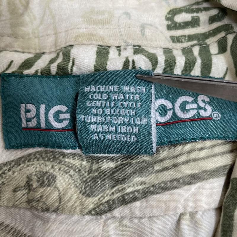 古着 USED シャツ、ブラウス 半袖 BIGDOGS ビッグドッグス 半袖 シャツ ブラウス Shirt 総柄 アロハ ロゴ プリント 胸ポケット ボタン 大きめ L ロゴ、文字 X  X プリント X 総柄 マルチカラー / マルチカラー / multicolor メンズ USED 古着 中古 50136917