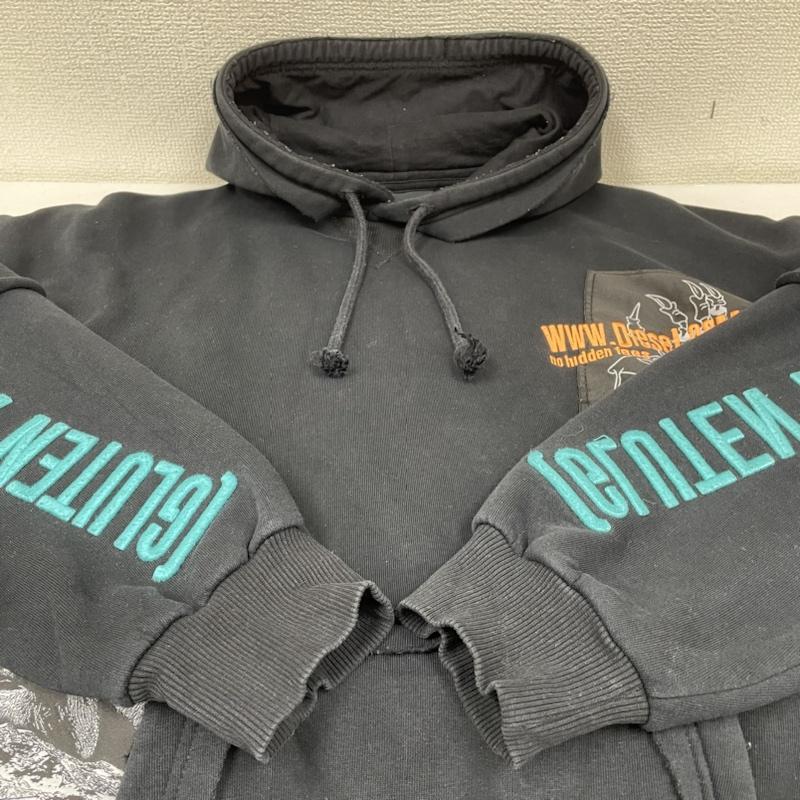 ディーゼル DIESEL パーカー 長袖 S-UBBER 長袖 パーカー プルオーバー ロゴ 刺繍 パッチ エンブロイダリー ダブルレイヤー A01804-0KAZW S ロゴ、文字 X  X 刺繍 黒 / ブラック / black メンズ USED 古着 中古 50136929