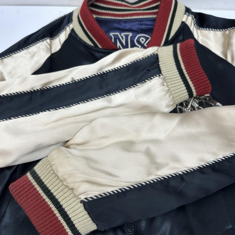 ヴァンソン VANSON ジャケット、上着 ジャンパー、ブルゾン クローズ ワースト 武装戦線 刺繍 リバーシブル スカジャン XL 黒 / ブラック / black X ベージュ / ベージュ / beige X 紫 / パープル / purple X 黄 / イエロー / yellow メンズ USED 古着 中古 50136936