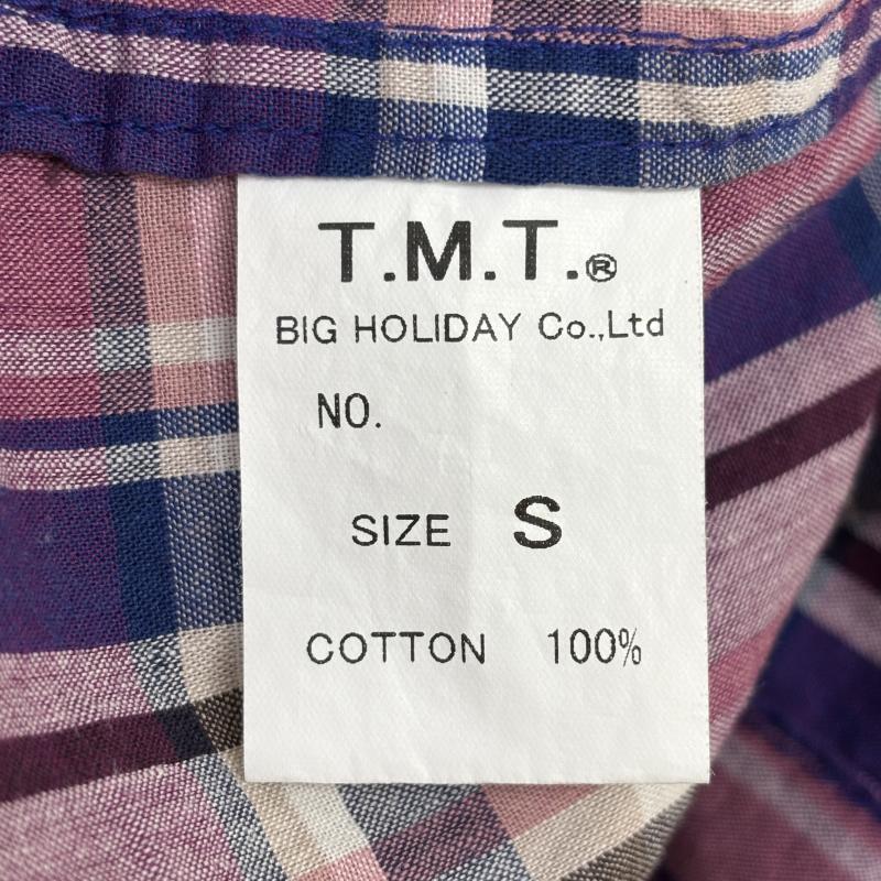 ティーエムティー TMT シャツ、ブラウス 半袖 タータンチェック柄 半袖 ウエスタン シャツ 紫系 パープル S 紫 / パープル / purple メンズ USED 古着 中古 50136961