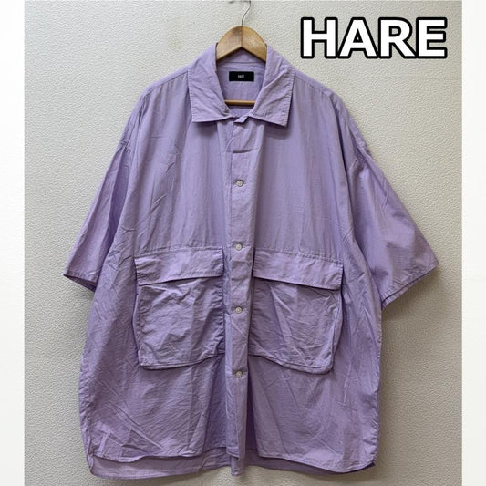 ハレ HARE シャツ、ブラウス 半袖 HA020098TR オーバー サイズ シルエット モンスター ビッグ 半袖 シャツ 紫 パープル FREE 紫 / パープル / purple メンズ USED 古着 中古 50136966
