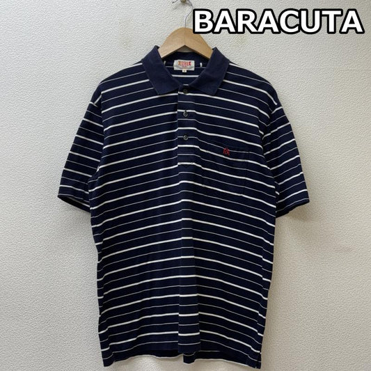 バラクータ BARACUTA ポロシャツ 半袖 ZBC502-22 日本製 ワンポイント ロゴ 刺繍 ボーダー柄 半袖 ポロシャツ 紺 白 ネイビー ホワイト M 紺 / ネイビー / navy X 白 / ホワイト / white メンズ USED 古着 中古 50136968