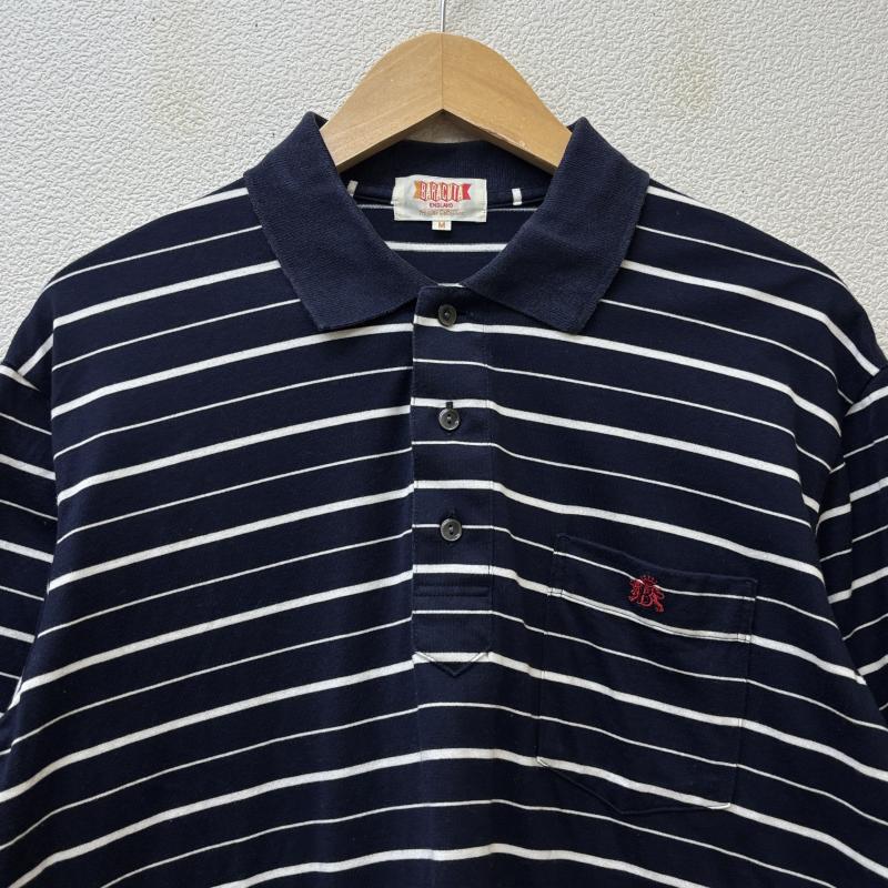 バラクータ BARACUTA ポロシャツ 半袖 ZBC502-22 日本製 ワンポイント ロゴ 刺繍 ボーダー柄 半袖 ポロシャツ 紺 白 ネイビー ホワイト M 紺 / ネイビー / navy X 白 / ホワイト / white メンズ USED 古着 中古 50136968