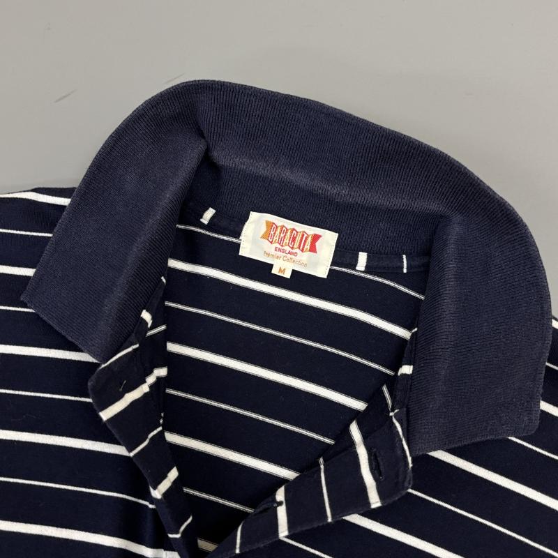 バラクータ BARACUTA ポロシャツ 半袖 ZBC502-22 日本製 ワンポイント ロゴ 刺繍 ボーダー柄 半袖 ポロシャツ 紺 白 ネイビー ホワイト M 紺 / ネイビー / navy X 白 / ホワイト / white メンズ USED 古着 中古 50136968
