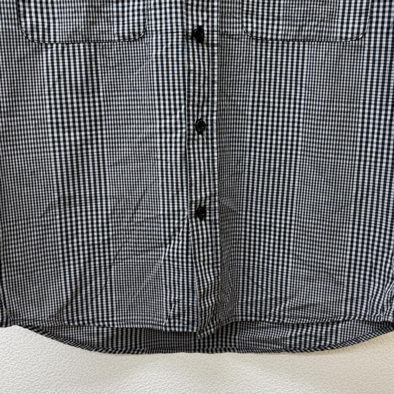レフラー LEFLAH シャツ、ブラウス 半袖 ロゴ 刺繍 ギンガムチェック柄 ボタンダウン 半袖 シャツ 灰色 グレー L 灰 / グレー / gray メンズ USED 古着 中古 50136990