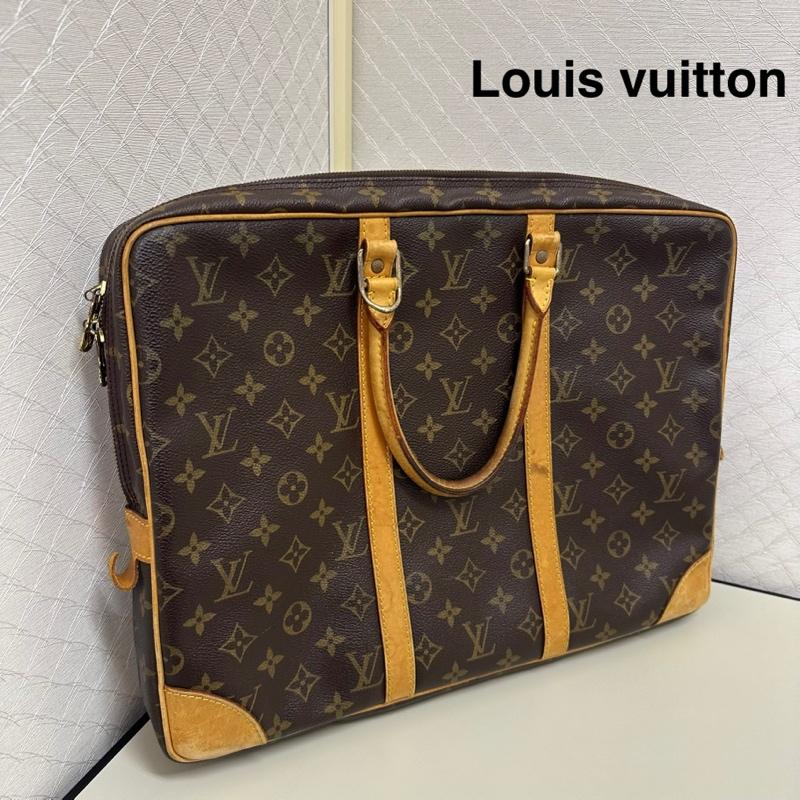 ルイヴィトン LOUIS VUITTON ブリーフケース、書類かばん ブリーフケース、書類かばん M53361 モノグラム ポルトドキュマン ヴォワヤージュ ブリーフ ケース - 茶 / ブラウン / brown メンズ USED 古着 中古 50137004