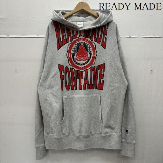 レディーメイド READY MADE パーカー 長袖 21AW ロゴ プリント スウェット パーカー RE-CO-GR-00-00-195 M 灰 / グレー / gray メンズ USED 古着 中古 50137007