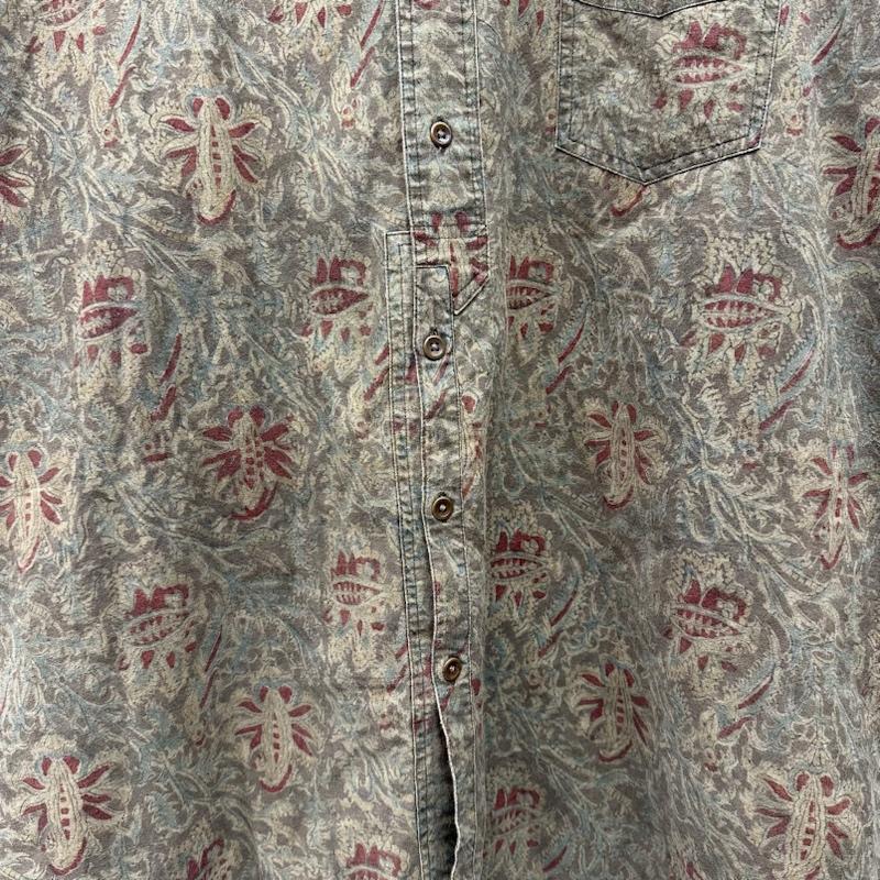 ポロラルフローレン POLO RALPH LAUREN シャツ、ブラウス 長袖 90s ボタニカル 総柄 チンスト コットン シャツ XXL XXL 茶 / ブラウン / brown X マルチカラー / マルチカラー / multicolor メンズ USED 古着 中古 50137008