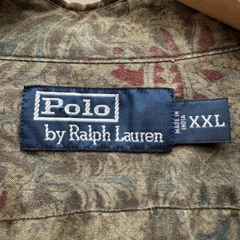ポロラルフローレン POLO RALPH LAUREN シャツ、ブラウス 長袖 90s ボタニカル 総柄 チンスト コットン シャツ XXL XXL 茶 / ブラウン / brown X マルチカラー / マルチカラー / multicolor メンズ USED 古着 中古 50137008