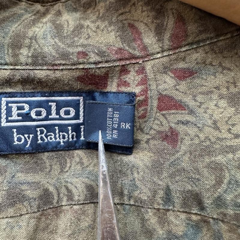 ポロラルフローレン POLO RALPH LAUREN シャツ、ブラウス 長袖 90s ボタニカル 総柄 チンスト コットン シャツ XXL XXL 茶 / ブラウン / brown X マルチカラー / マルチカラー / multicolor メンズ USED 古着 中古 50137008