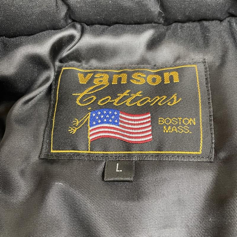 ヴァンソン VANSON ジャケット、上着 ジャンパー、ブルゾン THINSULATE シンサレート 中綿 ジャケット ジップアップ ロゴ 刺繍 ワッペン パッチ フーディー L ロゴ、文字 X 刺繍 黒 / ブラック / black メンズ USED 古着 中古 50137040