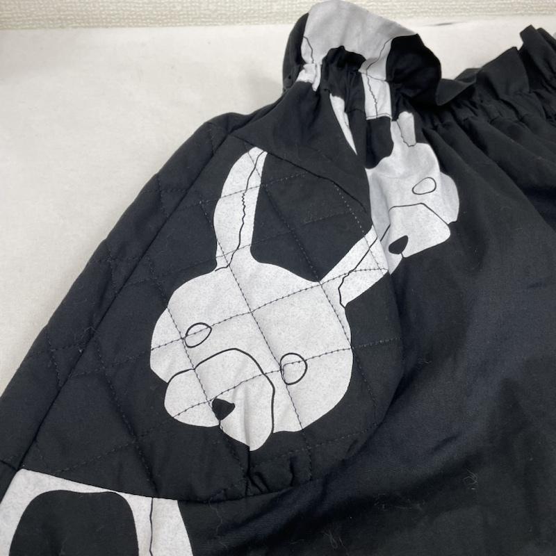フランキーグロウ FRANKYGROW スカート ロングスカート QUILTING SWITCHING SKIRT BLACK RABBIT ウエストゴム ロング 変形 フレア スカート うさぎ キルティング LL アニマル柄 X 総柄 黒 / ブラック / black レディース USED 古着 中古 50137044