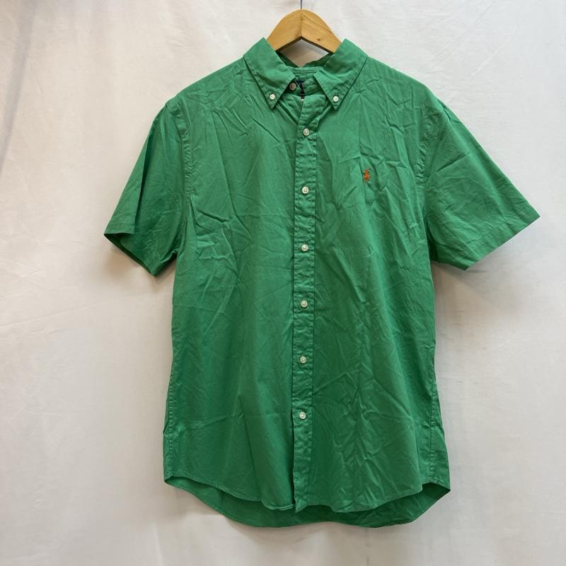 ポロラルフローレン POLO RALPH LAUREN シャツ、ブラウス 半袖 ワンポイント刺繍 ボタンダウンシャツ M 緑 / グリーン / green メンズ USED 古着 中古 50137054