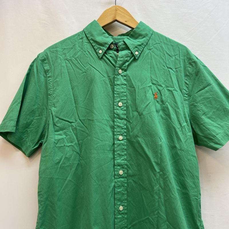 ポロラルフローレン POLO RALPH LAUREN シャツ、ブラウス 半袖 ワンポイント刺繍 ボタンダウンシャツ M 緑 / グリーン / green メンズ USED 古着 中古 50137054