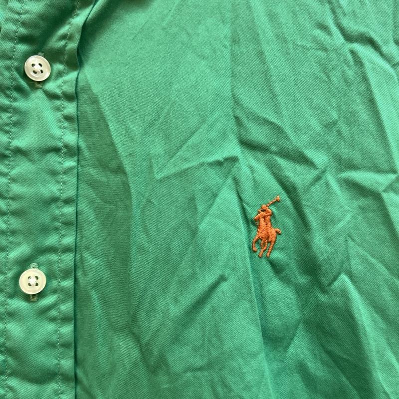 ポロラルフローレン POLO RALPH LAUREN シャツ、ブラウス 半袖 ワンポイント刺繍 ボタンダウンシャツ M 緑 / グリーン / green メンズ USED 古着 中古 50137054