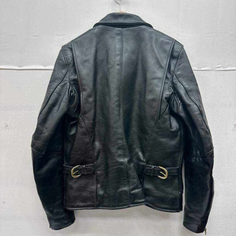 ヴァンソン VANSON ジャケット、上着 レザージャケット USA製 シングル ライダース レザー ジャケット 38 黒 / ブラック / black メンズ USED 古着 中古 50137068