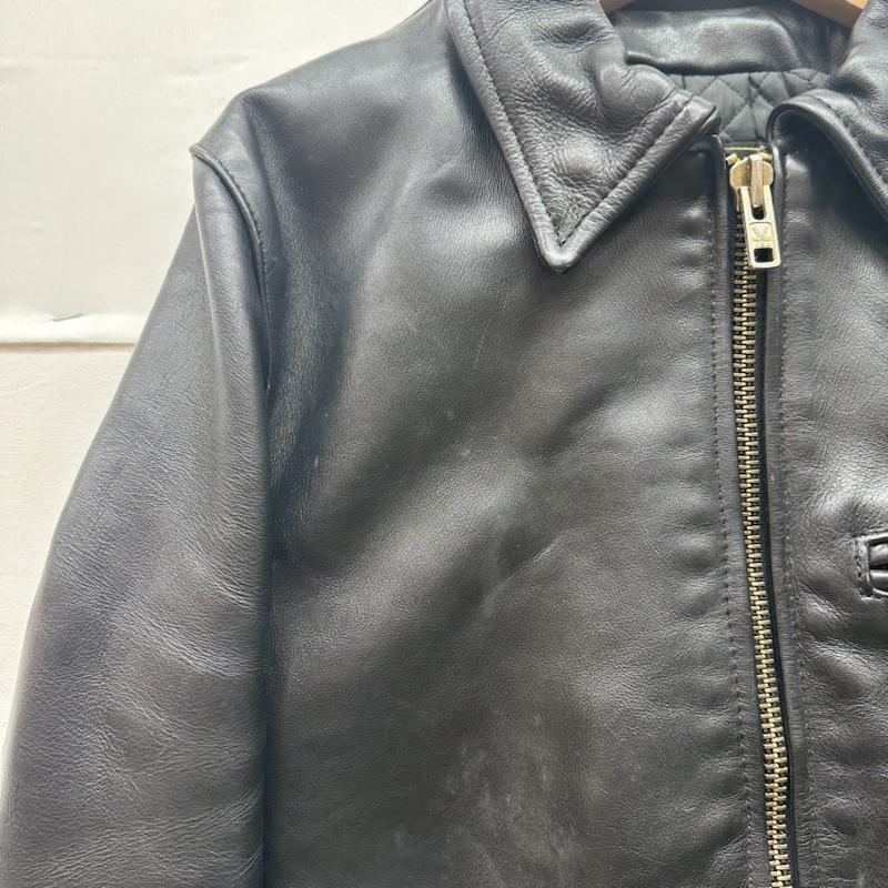 ヴァンソン VANSON ジャケット、上着 レザージャケット USA製 シングル ライダース レザー ジャケット 38 黒 / ブラック / black メンズ USED 古着 中古 50137068