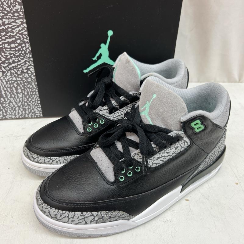 ナイキ NIKE スニーカー スニーカー AIR JORDAN 3 RETRO  GREEN GLOW  CT8532-031 エアジョーダン 26.0cm 黒 / ブラック / black X 灰 / グレー / gray メンズ USED 古着 中古 50137070