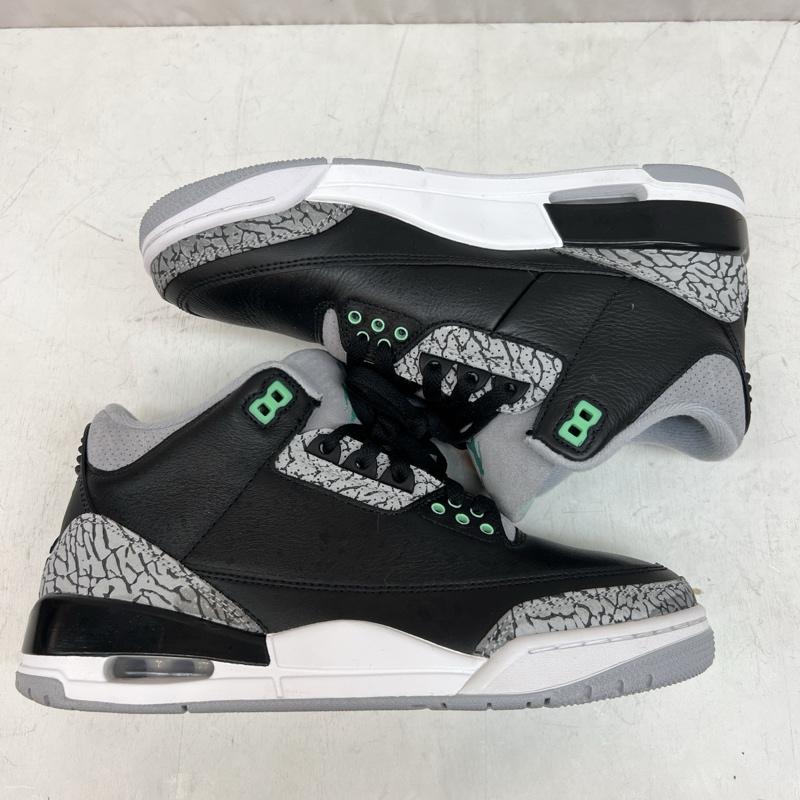ナイキ NIKE スニーカー スニーカー AIR JORDAN 3 RETRO  GREEN GLOW  CT8532-031 エアジョーダン 26.0cm 黒 / ブラック / black X 灰 / グレー / gray メンズ USED 古着 中古 50137070