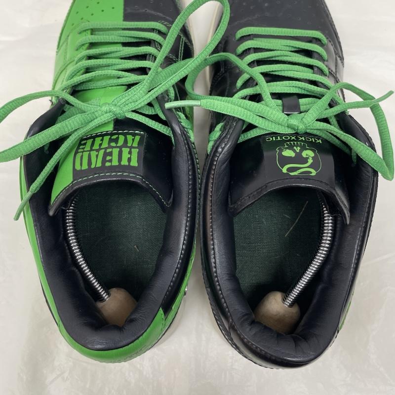 ナイキ NIKE スニーカー スニーカー KICKXOTIC コラボ ダンク ロー ブラック グリーン レザー レースアップ BLK GRN - 黒 / ブラック / black X 緑 / グリーン / green メンズ USED 古着 中古 50137162