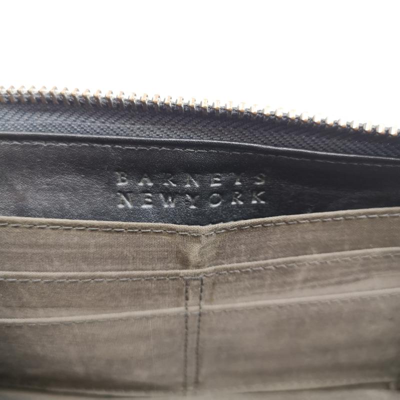 バーニーズ ニューヨーク BARNEYS NEWYORK 財布 長財布 レザー ロング ウォレット 長財布 - 黒 / ブラック / black メンズ USED 古着 中古 50137172