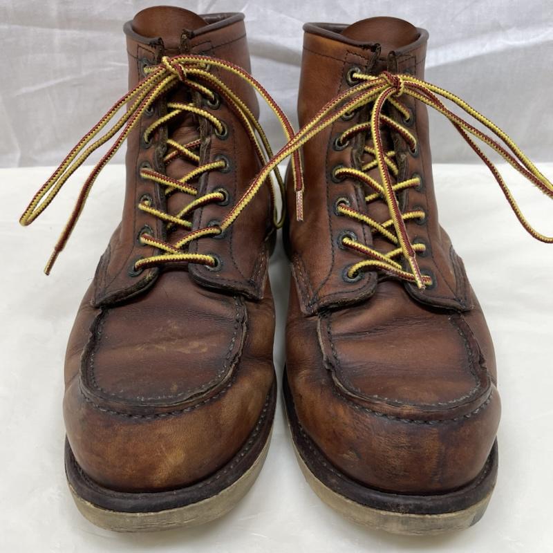 レッドウィング RED WING 革靴 革靴 E875 9599378 レザー ブラウン ブーツ レースアップ ソール減り US：9.5 茶 / ブラウン / brown メンズ USED 古着 中古 50137182