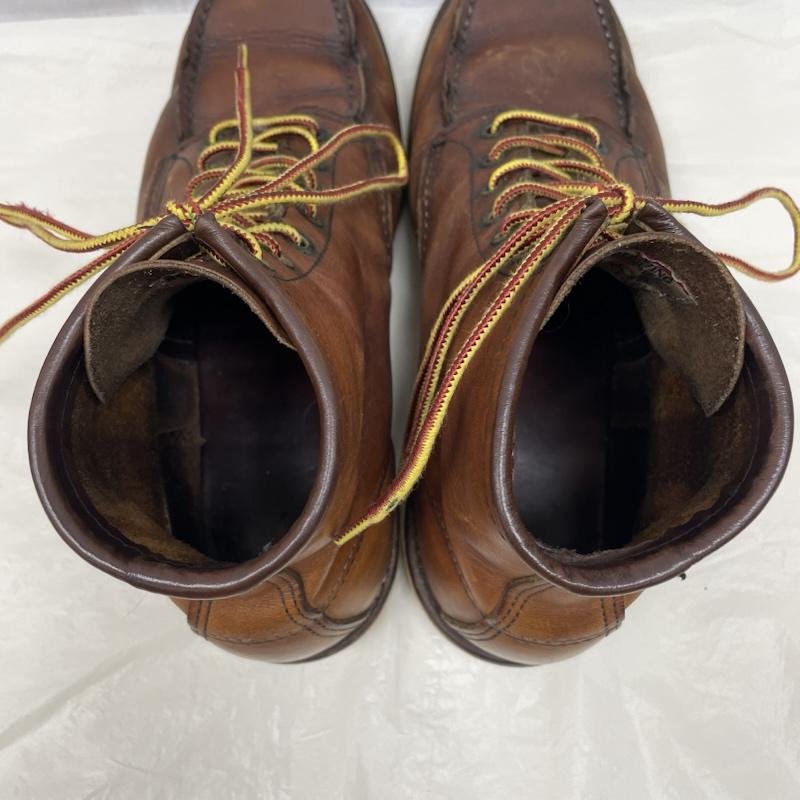 レッドウィング RED WING 革靴 革靴 E875 9599378 レザー ブラウン ブーツ レースアップ ソール減り US：9.5 茶 / ブラウン / brown メンズ USED 古着 中古 50137182