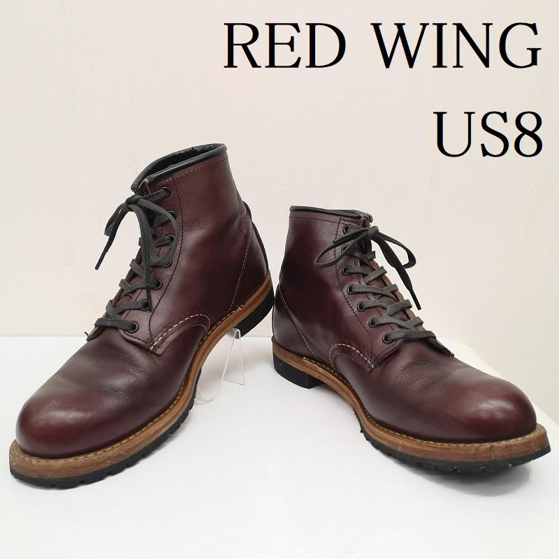 レッドウィング RED WING ブーツ 一般 US8 D 19年製 9411 ベックマン ブラックチェリー フェザーストーン プレーントゥ ブーツ 26.0cm メンズ USED 古着 中古 50137185
