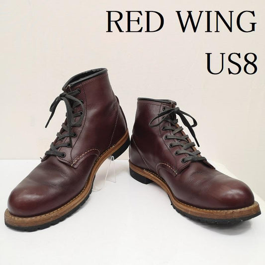 レッドウィング RED WING ブーツ 一般 US8 D 19年製 9411 ベックマン ブラックチェリー フェザーストーン プレーントゥ ブーツ 26.0cm メンズ USED 古着 中古 50137185